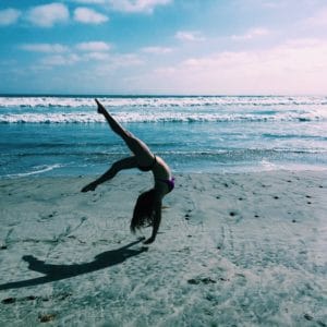 National Gymnastics Day on the beach