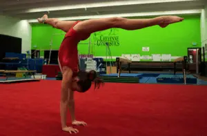 handstand during competitive gymnastics