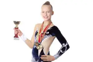 competitive gymnast with gymnastics awards