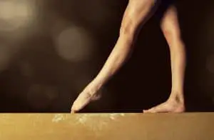 pointed foot in Level 8 beam routine